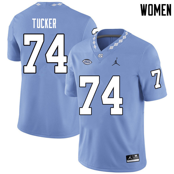 Jordan Brand Women #74 Jordan Tucker North Carolina Tar Heels College Football Jerseys Sale-Carolina